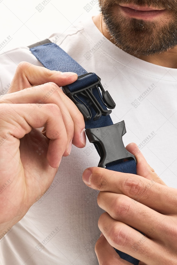 Полукомбинезон утепленный, синий, 35% ХБ/65% ПЭ